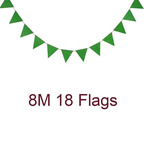 

party decoration 8m 18flags green slinger bunting pennants flag banners baby birthday wedding garland banderines de tela