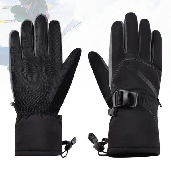 

ski gloves creative outdoor riding waterproof anti-slid sports finger for winter climbing hiking (black, s