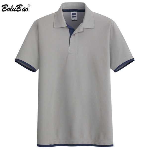 

bolubao summer men casual polo shirts trendy brand men's solid color polo shirt comfortable slim lapel polo shirt male 210518, White;black
