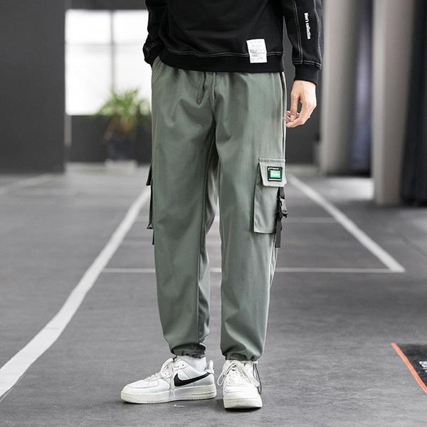

men's pants fashion brand straight casual in spring and autumn, Black
