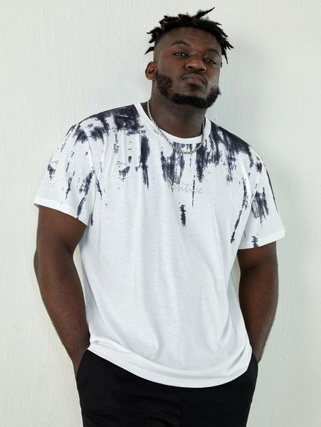 

extended sizes men letter graphic tie dye tee e0vo#, White;black