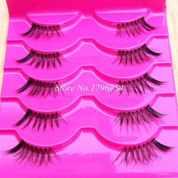 

half false eyelashes thick natural long cross daily makeup fake1