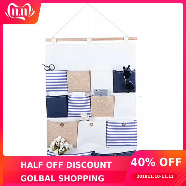 

storage boxes & bins home multi layers pocket 13 case organizer for waterproof sundries keys hanging bag door wall classify