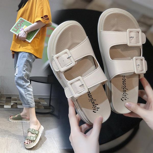 

outdoor beach sandals ladies summer platform women's shoes non-slip and slippers trend, Black
