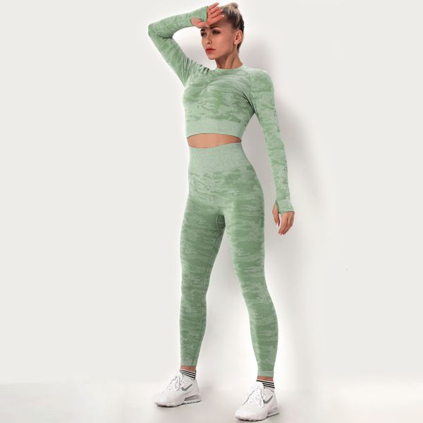 

women's tracksuits female yoga two-piece set workout clothes gym women ports wear long sleeves, backless, high stretch sportswear a3fr, Gray