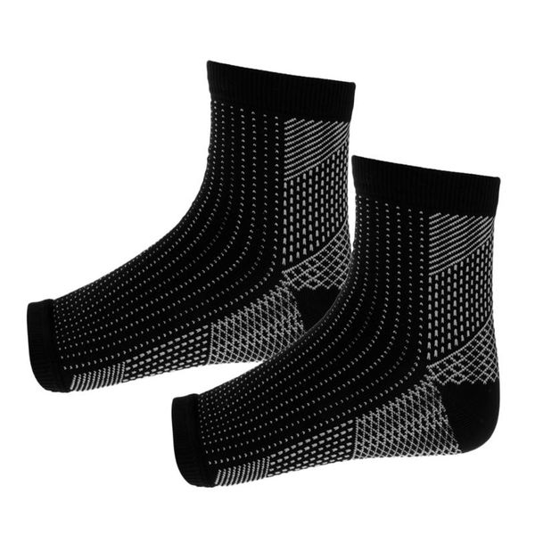 

pair breathable plantar fasciitis compression socks heel foot arch support for fall winter outdoor sports ankle, Blue;black