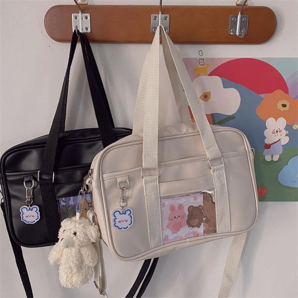 

evening bags japanese cute bear jk uniform pu girl commuter messenger bag college portable shoulder lolita cosplay handbag