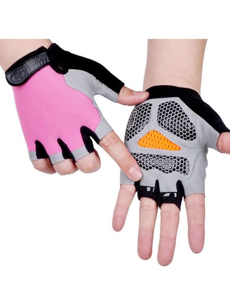 

cycling gloves upgrade anti-slip anti-sweat half finger breathable anti- sports bike bicycle glove men women, Black