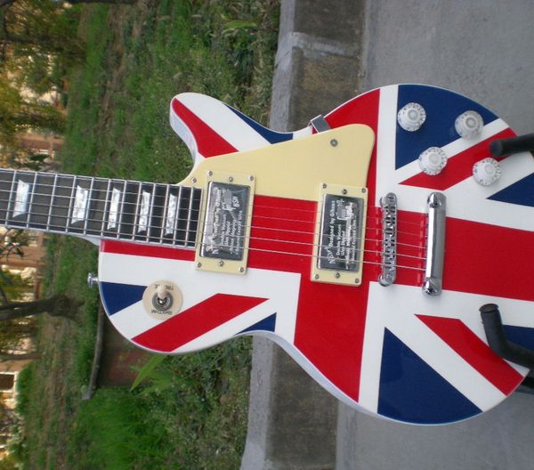 

limited electric guitar body mahogany ,support customize the national flag design