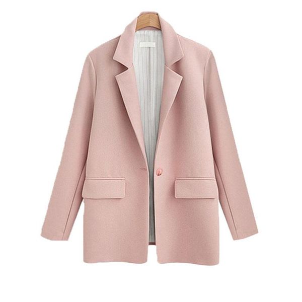 

women's suits & blazers europe style autumn jacket womens 2021 arrival fashion solid jackets coats pockets outwear female long sleeve w, White;black