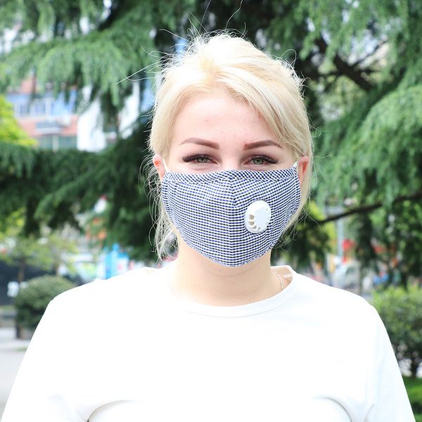 

plaid printed thickened women's anti haze mask in autumn and winter