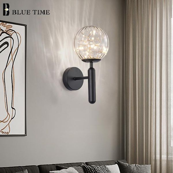 

wall lamps decoration led lights home indoor lighting black gold for living room bedroom sconces bedside