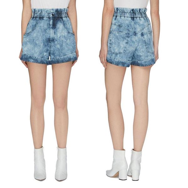

women's jeans women shorts 2021 spring and summer high waist blue loose denim