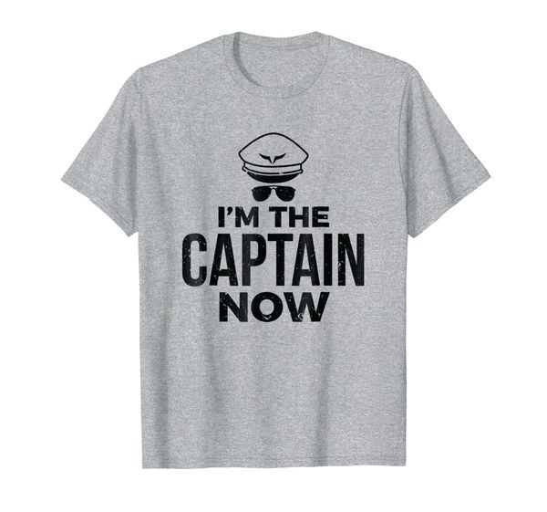 

i'm the captain now t-shirt aviation gift, White;black