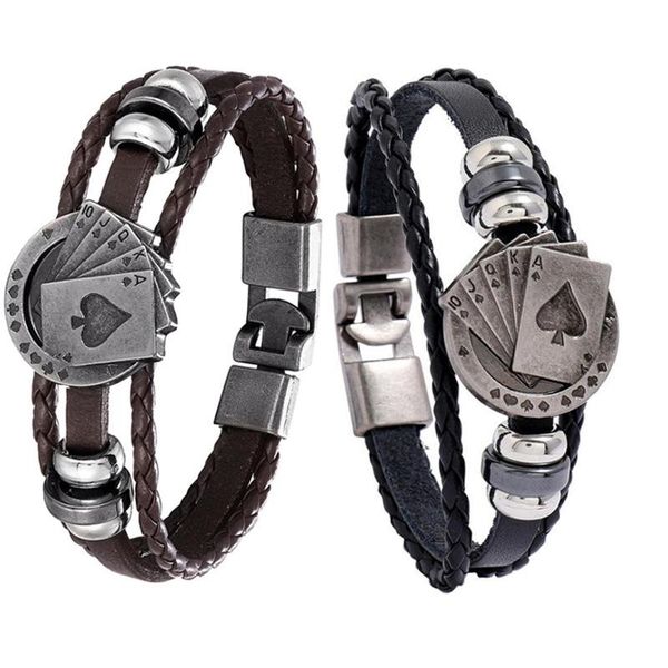 

tennis mens bracelet multi-storey set braided wrap leather bracelets for men vintage charm wood beads ethnic tribal men's jewelry popul, Golden;silver
