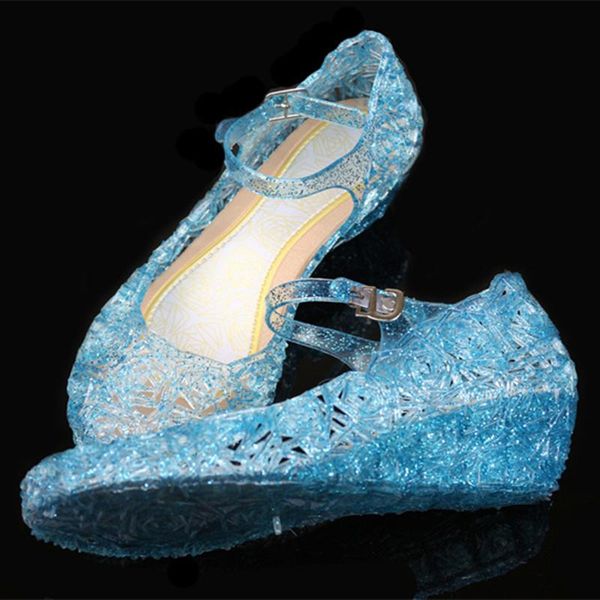 

party summer girls sandals children kids dancing shoes baby princess crystal cosplay accessories davidyue, Black;red