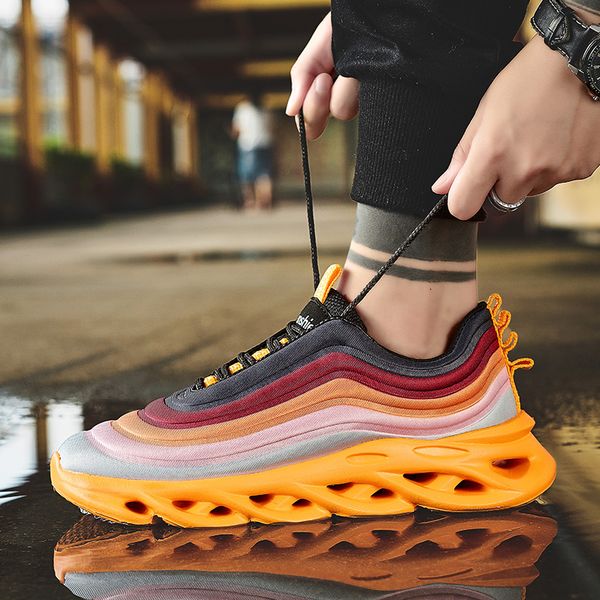 

brand luxury anti-slip mens running sneakers chunky shoes stylish comfortable jogging male sport footwear walking shoes 39-46