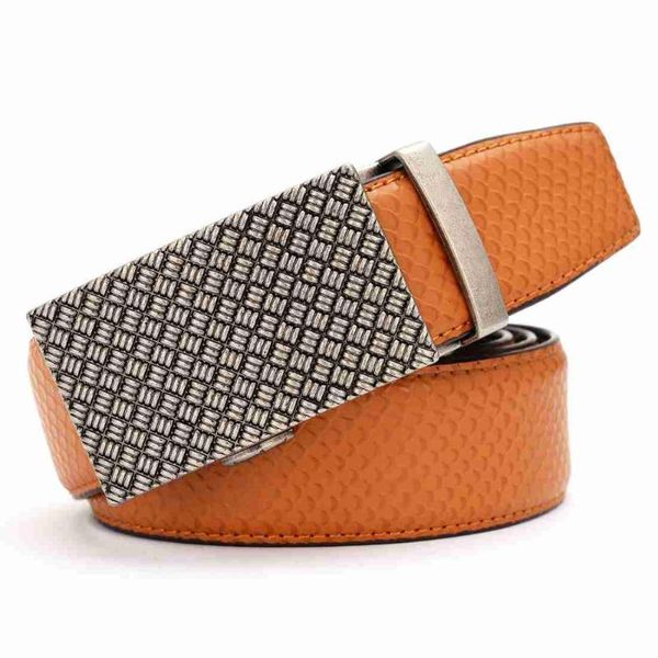 

belts men automatic buckle belt genuine leather waistband fashion length:110-125cm,width:3.5cm, Black;brown