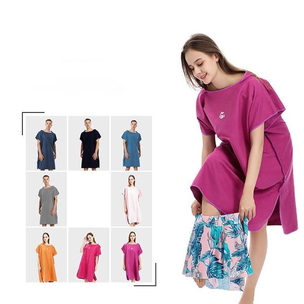 

towel quick dry bath towels beach microfiber fabric change bathrobe cloaks hooded swimming pool gym fitness