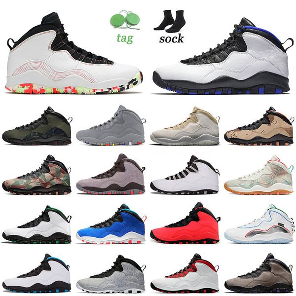 

jumpman 10 10s x basketball shoes ember glow orlando wings tinker cool grey chicago fusion red desert camo sneakers trainers