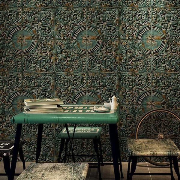 

wallpapers wellyu retro nostalgic personality creative metal wrought iron tv background wall paper industrial wind antique wallpaper