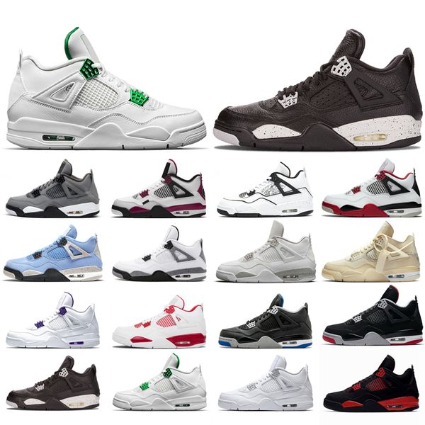 

2021 new basketball shoes 4s man black cat taupe haze shimmer desert moss white oreo cement blue sail pine green pure money travis bred diy