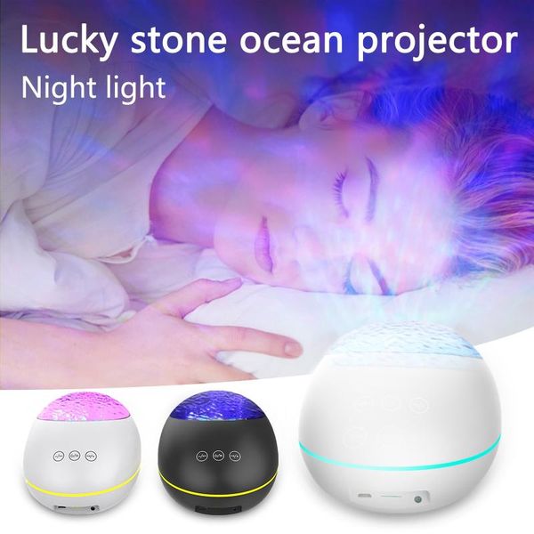 

table lamps multi function bluetooth lamp audio seven color led night light colorful lights ocean projection room decor