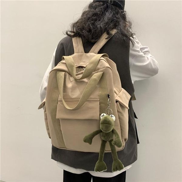 

backpack 2021 schoolbag women high school travel washed canvas