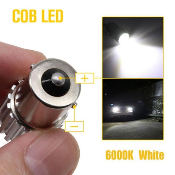 

tail 1156 ba15s cob led light bulb white 6000k lights reverse emergency