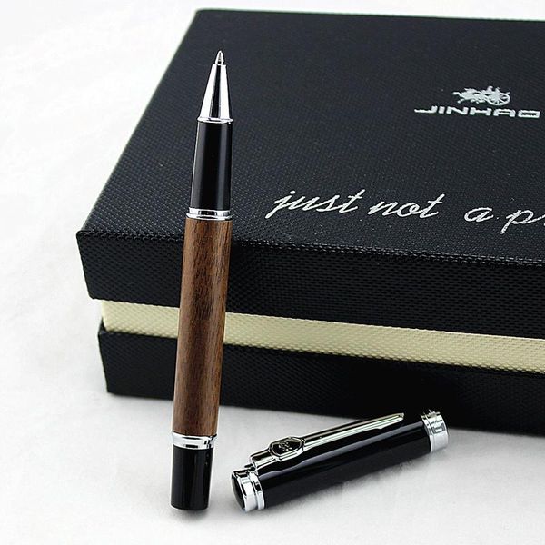 

executive black and silver roller ball pen rosewood for choose office business gift ballpoint pens, Blue;orange