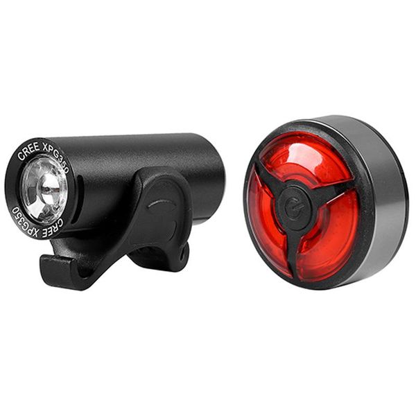 

bike lights bicycle handlebar usb rechargeable 350 lumen light waterproof frame built-in battery cycling sets black gr