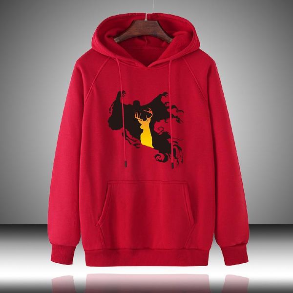 

men's hoodies & sweatshirts elk fawn print men winter 2021 christmas hoodie casual pullover fashion long sleeve hooded reindeer sweatsh, Black