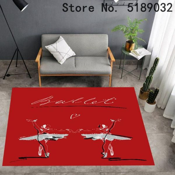 

carpets ballet girl rhythmic gymnastics 3d printed rugs for bedroom decoration home kid room rug mat floor area bathroom carpet