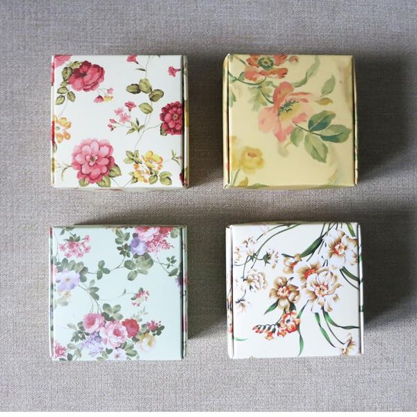 

gift wrap beautiful floral paper box crafts jewelry candy packaging party favor