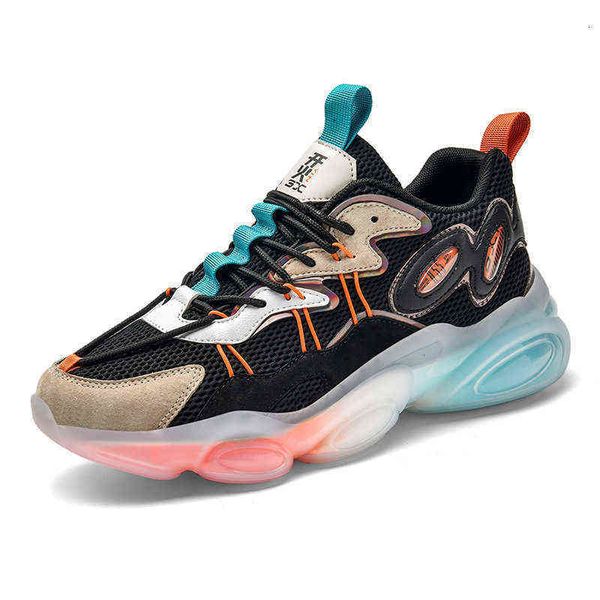 

men's sports shoes 2021 summer trend youth leisure running flying woven mesh breathable men's