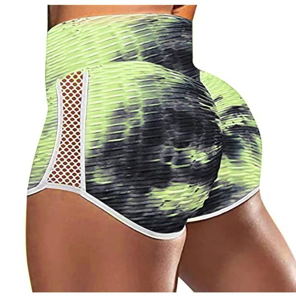 

tie-dye yoga shorts women plus size high waist basic slip bike compression workout leggings sport running fitness clothes outfit