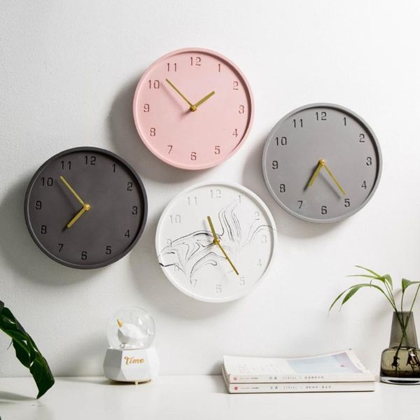 

wall clocks nordic style creative clock home living room bedroom decoration digital round silent