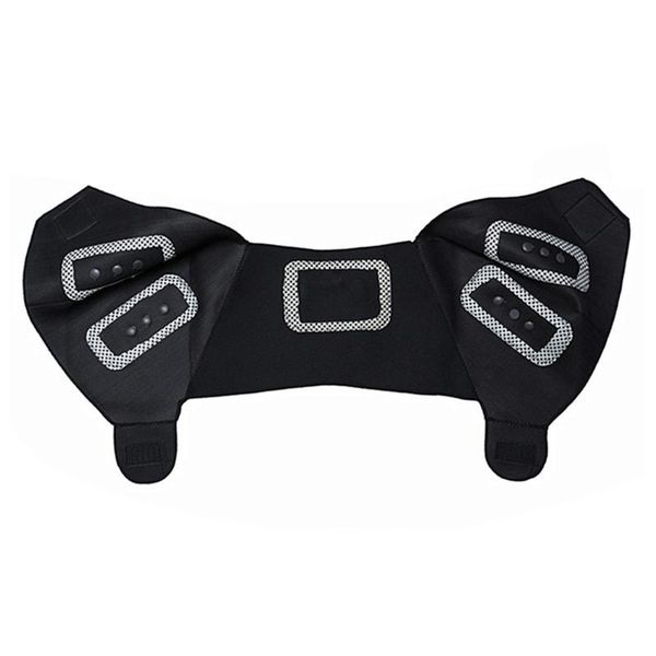 

effective lumbar shoulder brace back neck self heating elbow black guard magnetic tourmaline belt health care posture correcter waist suppor, Black;gray