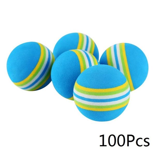 

cat toys 100pcs 4.2cm rainbow ball toy colorful interactive pet kitten scratch natural foam eva training supply products