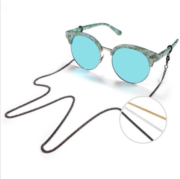 Двойные костные плоские цепи шнуры очки цепь мода женщин солнцезащитные очки аксессуары этнические стиль ремешки удерживают ремню