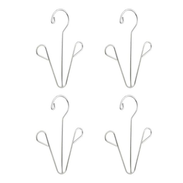 

clothing & wardrobe storage 4pcs household stainless steel shoes drying rack hanger hook hanging shelf organizer (silver)