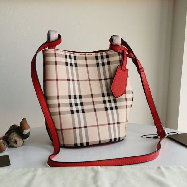 

simple style slant bucket bag shoulder back handbag ladies stripes leather crossbody bags striated skin palm high capacity