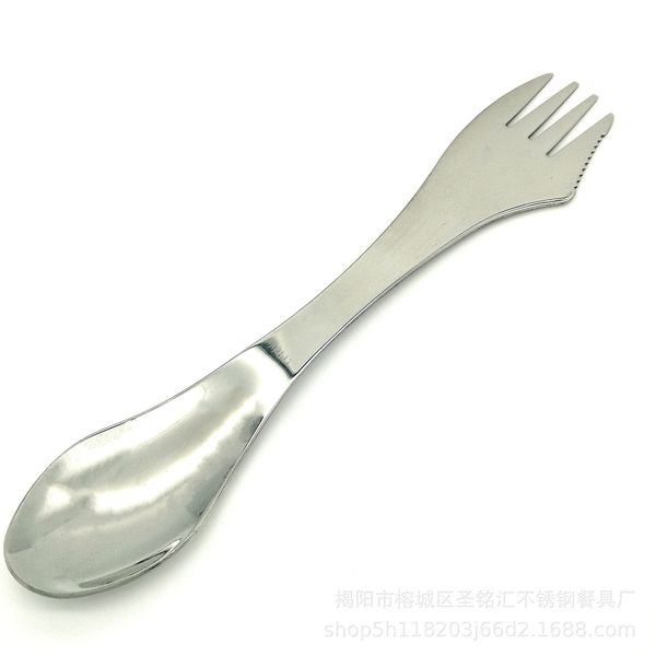 Çatal Kaşık Spork 3 1 Sofra Paslanmaz Çelik Çatal Eşyaları Combo Mutfak Açık Piknik Kepçe / Bıçak / Çatal Seti DH8768