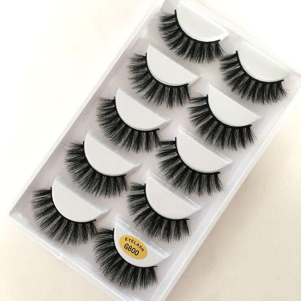 

pairs 3d black false eyelash imitation mink thick natural long crisscross beauty eyelashes makeup tools