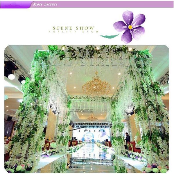 

decorative flowers & wreaths 105cm artificial wisteria flower long type silk vine fake plant wedding window diy decoration for home el shop