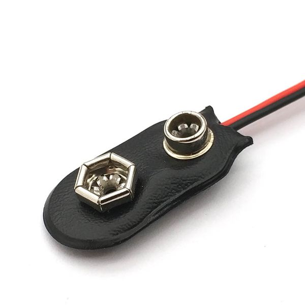 Soporte de batería de plástico Caja de CC de 9 V voltios PP3 con cable Soporte de batería de plástico Caja de CC de 9 V voltios PP3 con cable