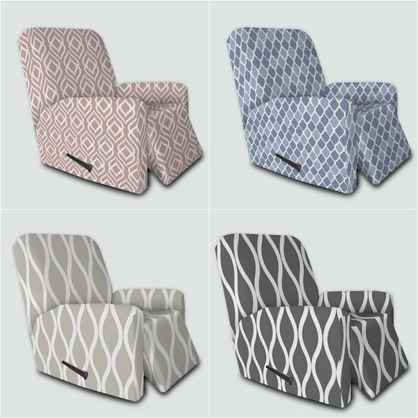 

chair covers geometric recliner sofa cover elastic sloping spandex lounge single seat slipcover living room couch armchair
