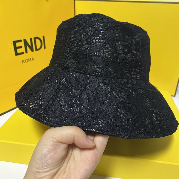 

women's net red same lace fisherman's sunscreen celebrity style women's outdoor versatile basin hat, Yellow