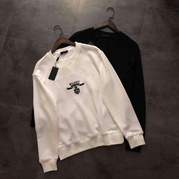 

brand hoodie 2021 men sweatshirt sports classic retro sweatshirts letter embroidery long sleeves loose comfortable 480 grams of terry fabric, Black