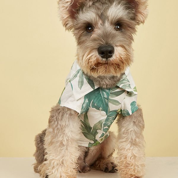 

ins style pet cloth summer hawaiian beach vacation dog cat shirt